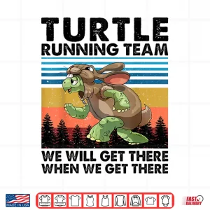 Design Turtle and Rabbit Running Team Running Marathon Day Shirt