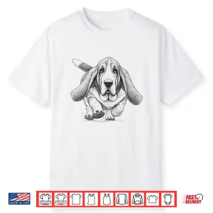 Basset Hound Running Design For Dog Owner Shirt