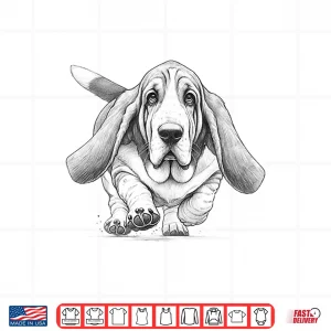 Design Basset Hound Running Design For Dog Owner Shirt