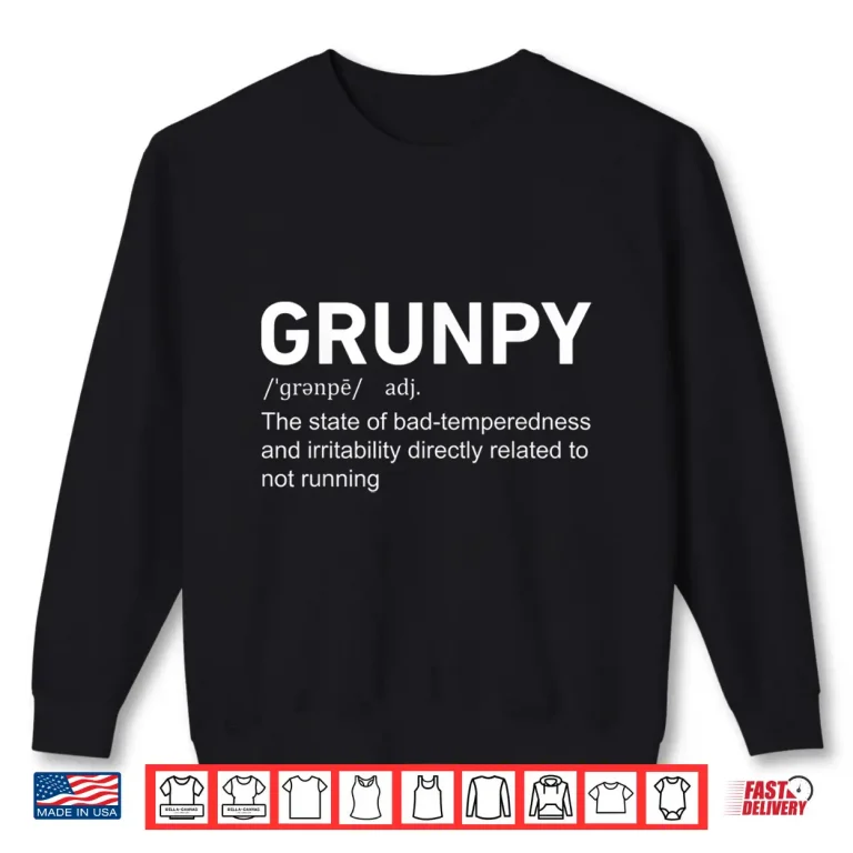Sweatshirt Funny Grunpy Definition Running Runner Gag Marathon Shirt