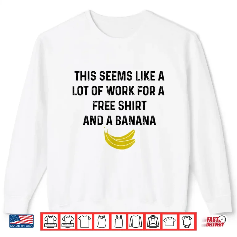 Sweatshirt Funny Marathon Running Free Banana Marathoner Runner Shirt