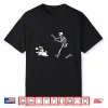 Funny Pug Dog Steals Bone From Skeleton Design Shirt