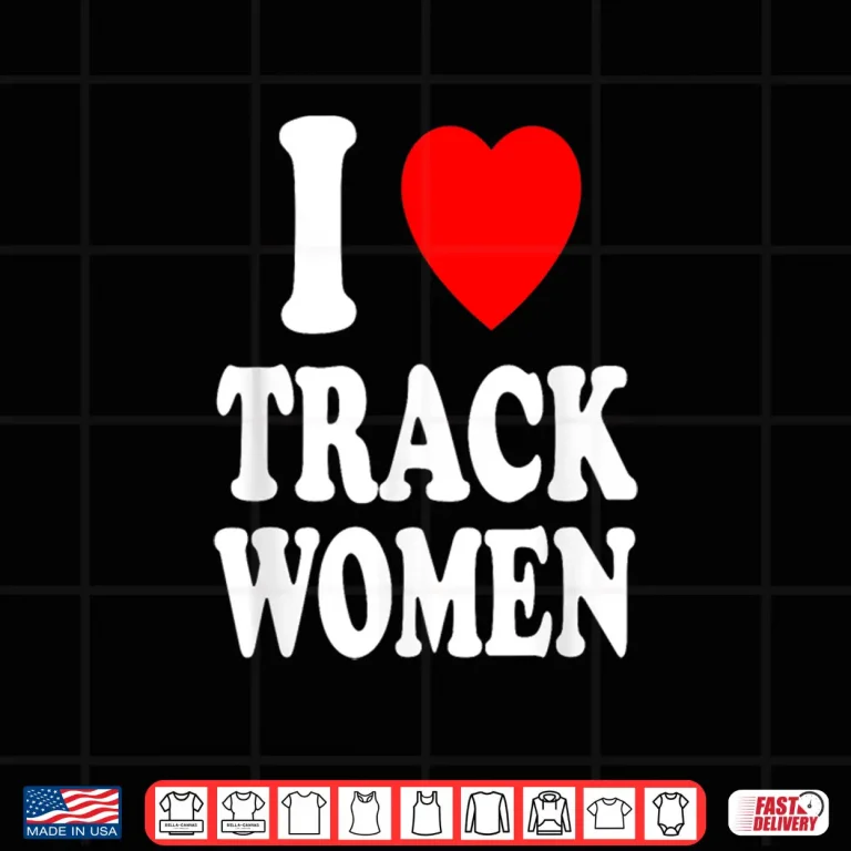 Design I Heart Love Track Women Athletic Running Sprinting Shirt