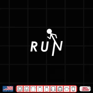Design Run Stick Figur Runner Running Funny 5k Runners Marathon Shirt