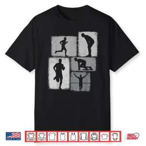 Running Collage Runner Men Coach Marathoner Run Dad Shirt
