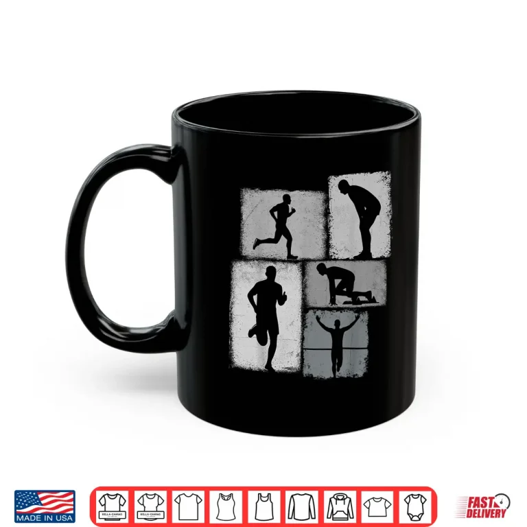 Mug Running Collage Runner Men Coach Marathoner Run Dad Shirt