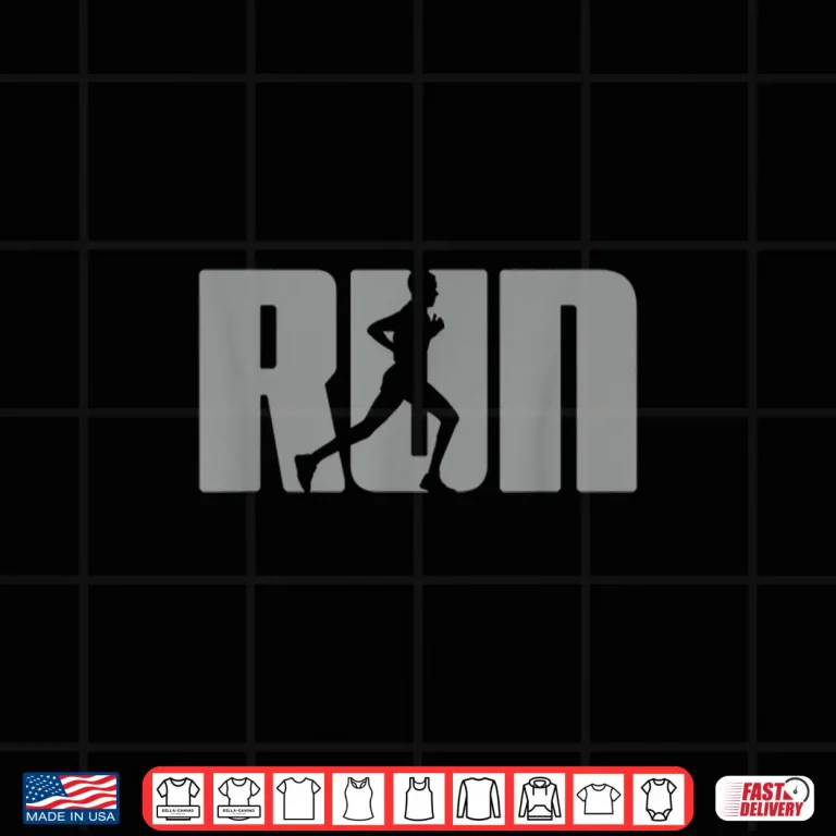 Design Silhouette Run Design for Runner Marathon Graphic Running Shirt