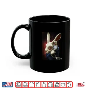 Mug White Rabbit Pointing at Clock Meme Premium Tri Blend Shirt