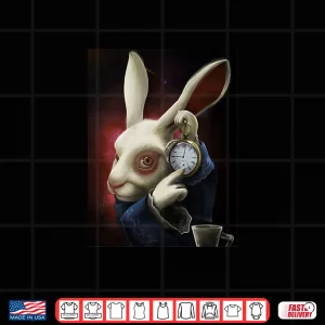 Design White Rabbit Pointing at Clock Meme Premium Tri Blend Shirt