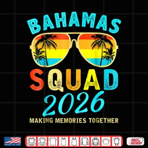 Design Bahamas Vacation 2026 Squad Family Friends Matching Group Shirt