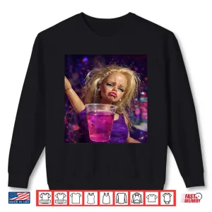 Sweatshirt Funny Distressed Doll Face Meme Sarcastic Humor Gift Shirt