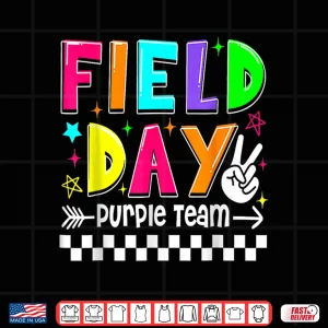 Design Color Game Competition Field Day Purple Team Men Women Kid Shirt
