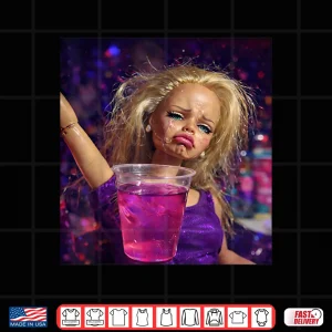 Design Funny Distressed Doll Face Meme Sarcastic Humor Gift Shirt