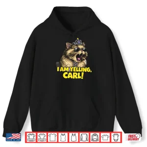 Hoodie I Am Yelling Carl Funny Donut Cat Shirt