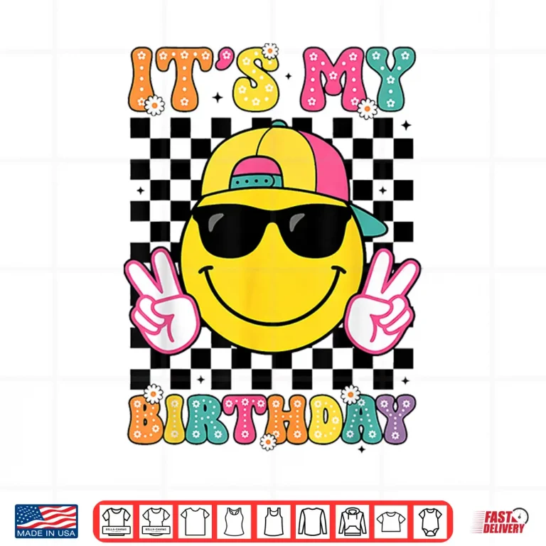 Design Groovy Its My Birthday Girls Women Teens Kid Bday Flower Shirt