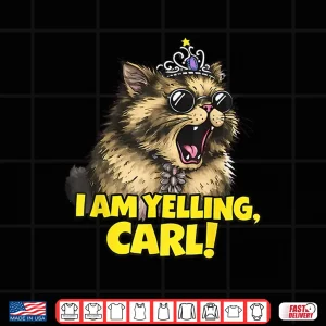 Design I Am Yelling Carl Funny Donut Cat Shirt