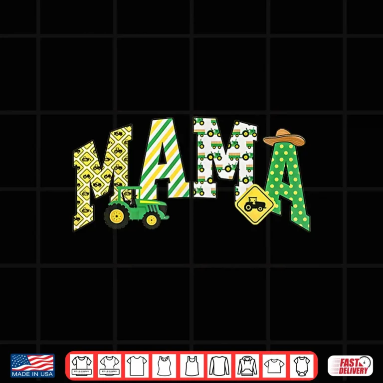 Design Mama of The Birthday Boy Tractor Farm Trucks Family Party Shirt