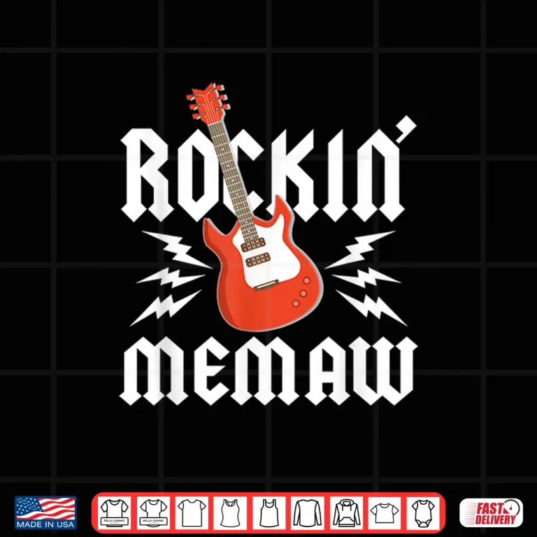 Design Memaw Rockin One Birthday Family Matching Rock Guitar Shirt