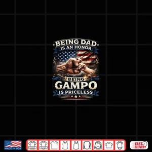 Design Mens Being Dad is an Honor Being Gampo is Priceless Design Premium Tri Blend Shirt