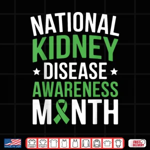 Design National Kidney Disease Awareness Month PKD Green Ribbon Shirt