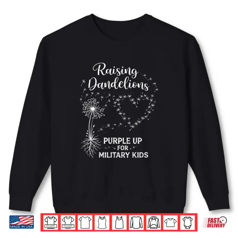 Purple Up For Military Kids Month Of The Military Child Shirt 2 Sweatshirt Purple Up for Military Kids Month of The Military Child Shirt