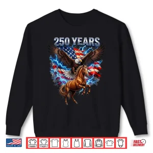 Sweatshirt USA 250th Anniversary Bald Eagle Clydesdale Horse Shirt