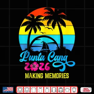 Design Family Vacation 2026 Dominican Republic Punta Cana Vacation Shirt