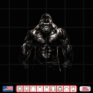 Design Gorilla Monkey Gym Wear Bodybuilding Workout Motivation Shirt