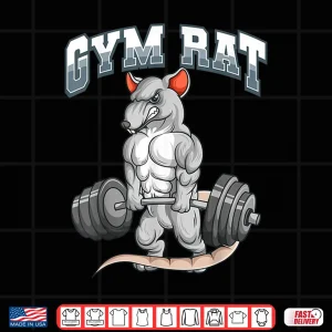 Design Gym Rat Fitness Bodybuilding Shirt