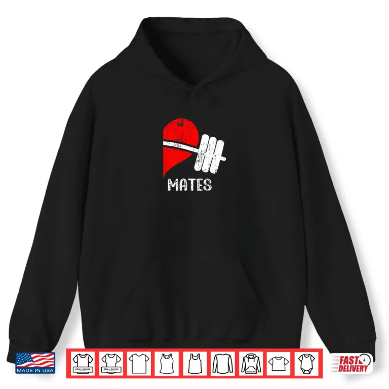 Hoodie Swole Mates Couples Matching Gym Funny Tee Weightlifting Shirt