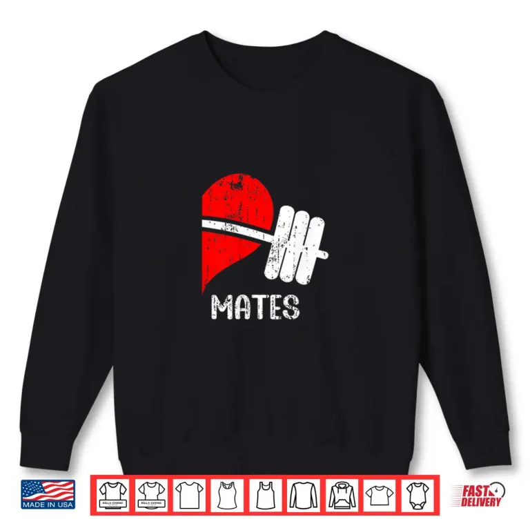 Sweatshirt Swole Mates Couples Matching Gym Funny Tee Weightlifting Shirt