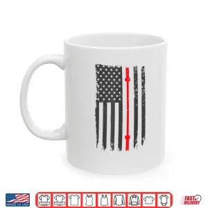 Mug US American Flag Fitness Gym Barbell Powerlifting Patriotic Shirt