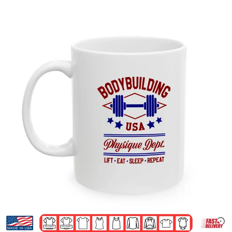 Mug Vintage Retro Bodybuilding Gym Shirt for Men and Women