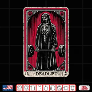 Design Vintage Deadlift Skeleton Halloween Gym Jokes Weightlifting Shirt