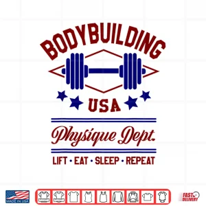 Design Vintage Retro Bodybuilding Gym Shirt for Men and Women
