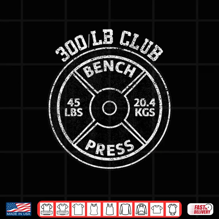 Design 300 Lbs Pound Bench Press Club Gym Weightlifting Powerlift Shirt
