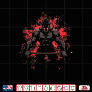 Design Anime Men Character Deadlift Power Gym Fitness Shirt