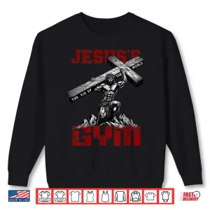 Sweatshirt Christian Workout Tee Jesuss Gym Bodybuilder Motivation Shirt