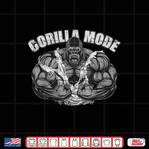 Design Gorilla Mode Gym Ape Fitness Coach Swole Monkey Shirt
