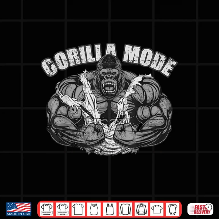 Design Gorilla Mode Gym Ape Fitness Coach Swole Monkey Shirt