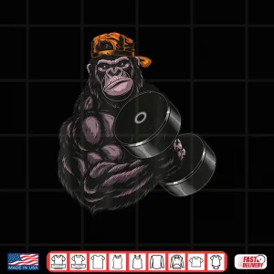 Design Gorilla dumbbell Fitness Workout Gym for lover Bodybuilding Shirt