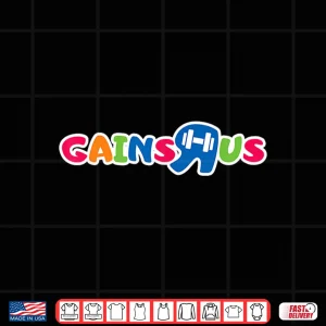 Design Gym Bodybuilder Workout Gains R Us Shirt