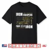 Iron Sharpens Iron Bible Camo Us Flag Christian Gym Workout Shirt