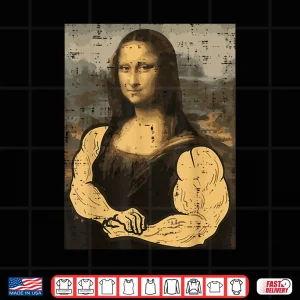 Design Gym Mona Lisa Muscle Fun Workout Fitness Bodybuilding Women Shirt