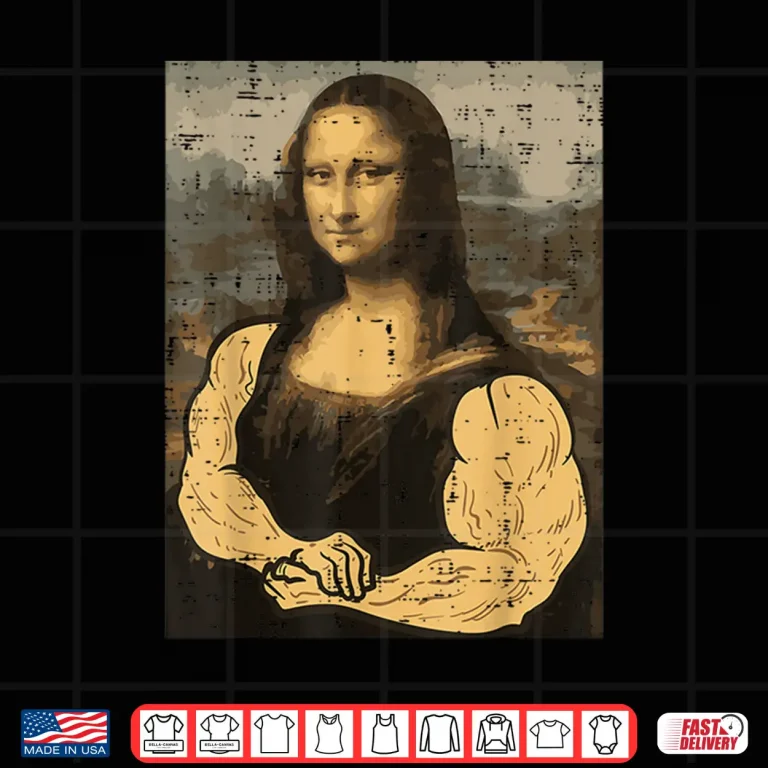 Design Gym Mona Lisa Muscle Fun Workout Fitness Bodybuilding Women Shirt