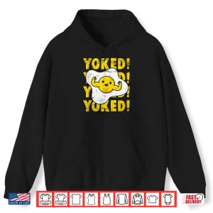 Hoodie Yoked Bodybuilding Egg Yolk Bulking Men Funny Gym Shirt