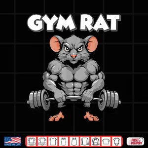 Design Gym Rat Fitness Bodybuilding Workout Muscle Pump Shirt