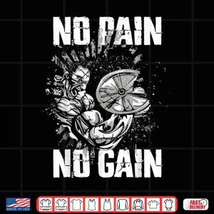 Design Mens Gym Fitness and Bodybuilding Shirts for Men No Pain No Gain Shirt