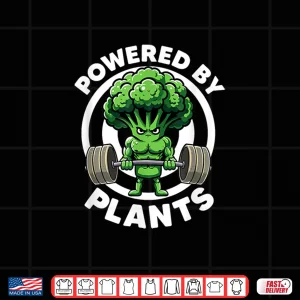 Design Powered By Plants Vegan Athlete Vegan Gym Vegan Bodybuilding Shirt