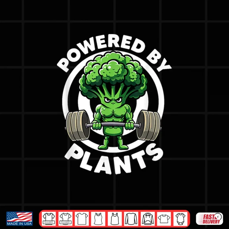 Design Powered By Plants Vegan Athlete Vegan Gym Vegan Bodybuilding Shirt